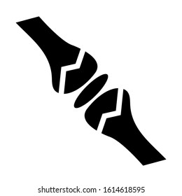 bone joints icon isolated sign symbol vector illustration - high quality black style vector icons
