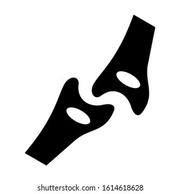 bone joints icon isolated sign symbol vector illustration - high quality black style vector icons
