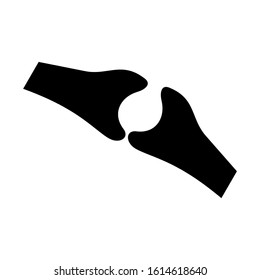 bone joints icon isolated sign symbol vector illustration - high quality black style vector icons
