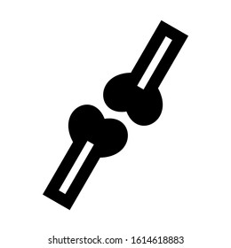 bone joints icon isolated sign symbol vector illustration - high quality black style vector icons
