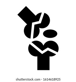 bone joints icon isolated sign symbol vector illustration - high quality black style vector icons
