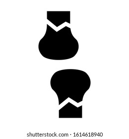 bone joints icon isolated sign symbol vector illustration - high quality black style vector icons
