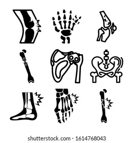 bone joints icon isolated sign symbol vector illustration - Collection of high quality black style vector icons
