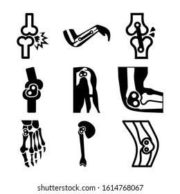 bone joints icon isolated sign symbol vector illustration - Collection of high quality black style vector icons
