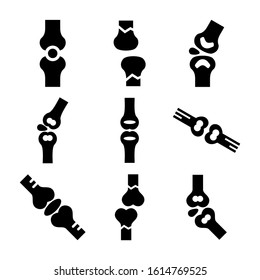 bone joints icon isolated sign symbol vector illustration - Collection of high quality black style vector icons
