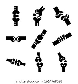 bone joints icon isolated sign symbol vector illustration - Collection of high quality black style vector icons
