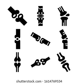 bone joints icon isolated sign symbol vector illustration - Collection of high quality black style vector icons
