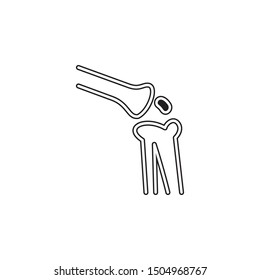 Bone, knee, leg icon. Simple glyph, flat vector of bone injury icons for ui and ux, website or mobile application