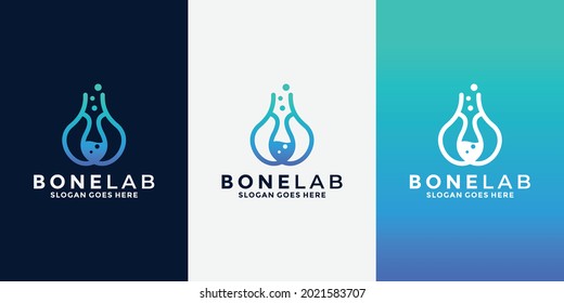 diseño de logotipo de laboratorio óseo para su negocio, salud