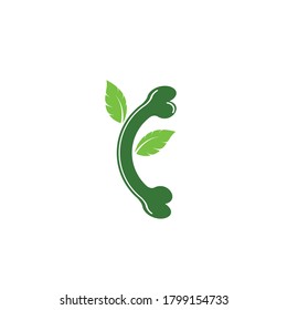 bone leaf icon vector illustration design template