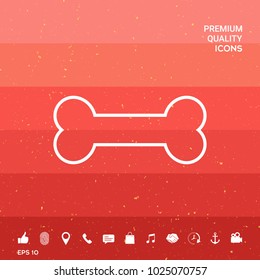 Bone line icon