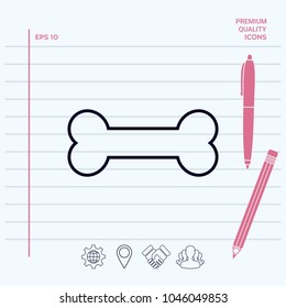 Bone line icon