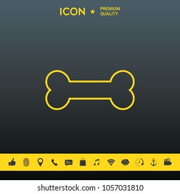 Bone line icon