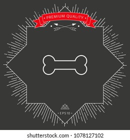 Bone line icon