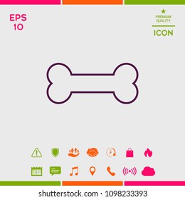 Bone line icon