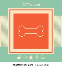 Bone line icon