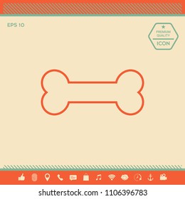 Bone line icon