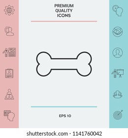Bone line icon