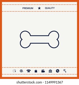 Bone line icon