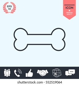 Bone line icon