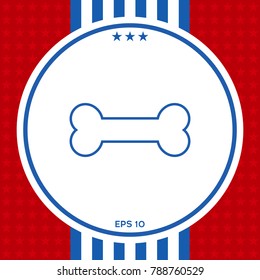 Bone line icon