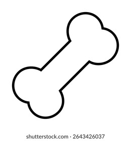 bone line icon design. bone thin black outline symbol vector illustration. editable stroke icon on transparent background.