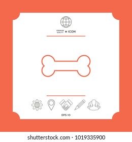 Bone line icon. Element for your design