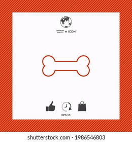 Icono de línea ósea. Elemento para su diseño