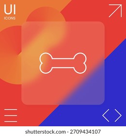 Ícone da linha óssea. Elemento para seu design