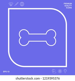 Bone line icon. Graphic elements for your design