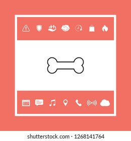 Bone line icon. Graphic elements for your design