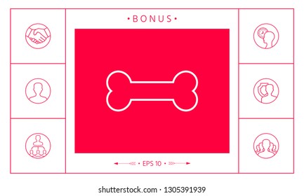 Bone line icon. Graphic elements for your design