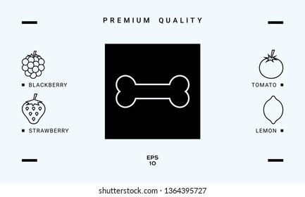 Bone line icon. Graphic elements for your design