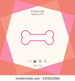 Bone line icon. Graphic elements for your design