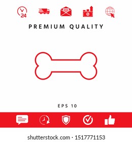 Bone line icon. Graphic elements for your design