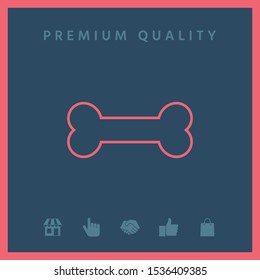 Bone line icon. Graphic elements for your design