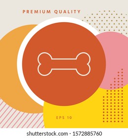 Bone line icon. Graphic elements for your design