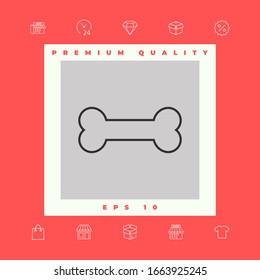 Bone line icon. Graphic elements for your design