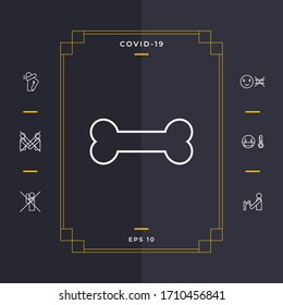 Bone line icon. Graphic elements for your design
