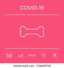 Icono de línea ósea. Elementos gráficos para su diseño
