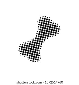 bone line icon Halftone effect