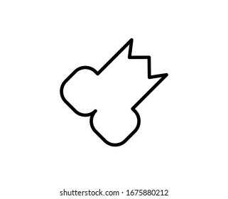 Bone line icon. High quality outline symbol for web design or mobile app. Thin line sign for design logo. Black outline pictogram on white background
