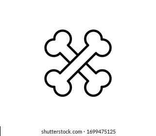 Bone line icon. High quality outline symbol for web design or mobile app. Thin line sign for design logo. Black outline pictogram on white background