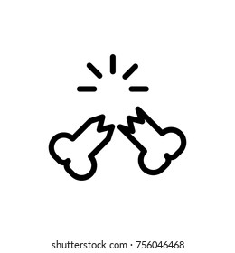 Bone line icon. High quality black outline logo for web site design and mobile apps. Vector illustration on a white background.