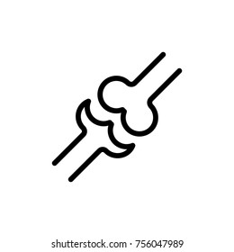 Bone line icon. High quality black outline logo for web site design and mobile apps. Vector illustration on a white background.