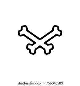 Bone line icon. High quality black outline logo for web site design and mobile apps. Vector illustration on a white background.