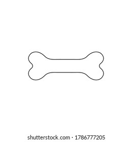 Bone line icon. Minimalism art. Vector illustration isolated on white background