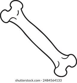 Bone Line Icon, Outline Symbol Vector Illustration