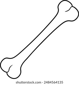 Bone Line Icon, Outline Symbol Vector Illustration