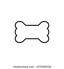 Bone line icon. Simple style pet shop poster background symbol. Dog food sign. Logo design element. T-shirt printing. Vector for sticker.